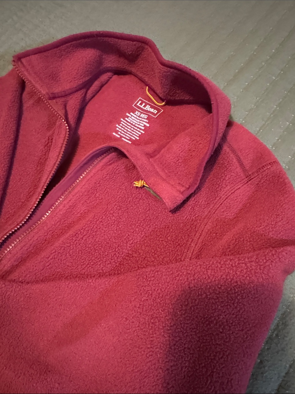 L.L. Bean womens Raspberry ZipFleece Jacket - Picture 7 of 9